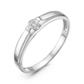 Кольцо из белого золота КЮЗ Del'ta DБР110905б с бриллиантом DБР110905б фото