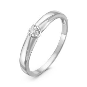 Кольцо из белого золота КЮЗ Del'ta DБР110909б с бриллиантом DБР110909б фото