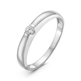 Кольцо из белого золота КЮЗ Del'ta DБР110915б с бриллиантом DБР110915б фото