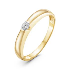 Золотое кольцо КЮЗ Del'ta DБР110915л с бриллиантом DБР110915л фото