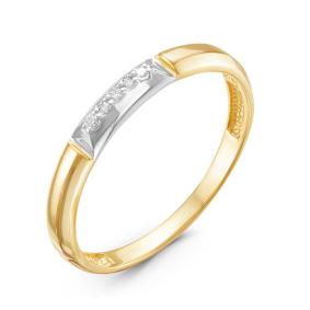 Кольцо из лимонного золота КЮЗ Del'ta DБР111002л с бриллиантом DБР111002л фото