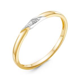 Кольцо из лимонного золота КЮЗ Del'ta DБР111004л с бриллиантом DБР111004л фото