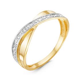 Кольцо из лимонного золота КЮЗ Del'ta DБР111008л с бриллиантом DБР111008л фото