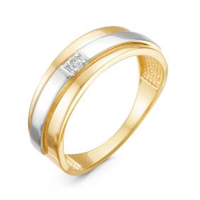 Золотое кольцо КЮЗ Del'ta DБР111023л с бриллиантом DБР111023л фото