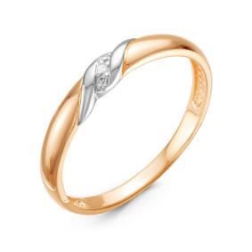 Золотое кольцо КЮЗ Del'ta DБР111029 с бриллиантом DБР111029 фото