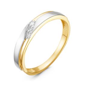 Кольцо из лимонного золота КЮЗ Del'ta DБР111030л с бриллиантом DБР111030л фото