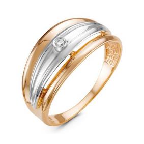 Золотое кольцо КЮЗ Del'ta DБР111045 с бриллиантом DБР111045 фото