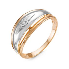Золотое кольцо КЮЗ Del'ta DБР111050 с бриллиантом DБР111050 фото