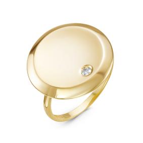 Кольцо из лимонного золота КЮЗ Del'ta DБР111051л с бриллиантом DБР111051л фото