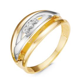 Кольцо из лимонного золота КЮЗ Del'ta DБР111058л с бриллиантом DБР111058л фото