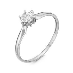 Кольцо из белого золота КЮЗ Del'ta DБР111078б с бриллиантом DБР111078б фото