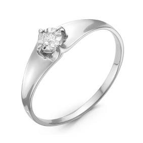 Кольцо из белого золота КЮЗ Del'ta DБР111088б с бриллиантом DБР111088б фото