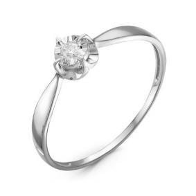 Кольцо из белого золота КЮЗ Del'ta DБР111092б с бриллиантом DБР111092б фото