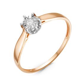 Золотое кольцо КЮЗ Del'ta DБР111097 с бриллиантом DБР111097 фото