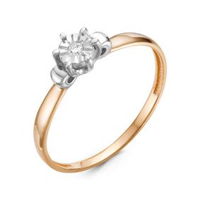 Золотое кольцо КЮЗ Del'ta DБР111098 с бриллиантом DБР111098 фото