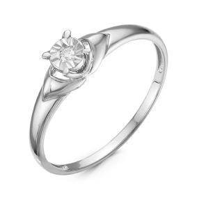 Кольцо из белого золота КЮЗ Del'ta DБР111099б с бриллиантом DБР111099б фото