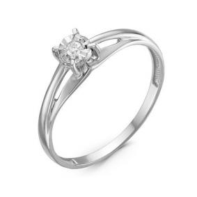 Кольцо из белого золота КЮЗ Del'ta DБР111101б с бриллиантом DБР111101б фото