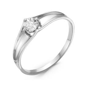 Золотое кольцо КЮЗ Del'ta DБР111103б с бриллиантом DБР111103б фото