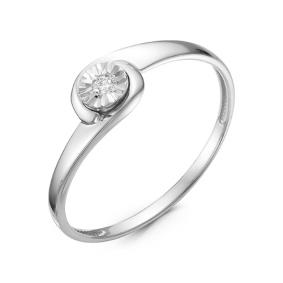 Кольцо из белого золота КЮЗ Del'ta DБР111105б с бриллиантом DБР111105б фото