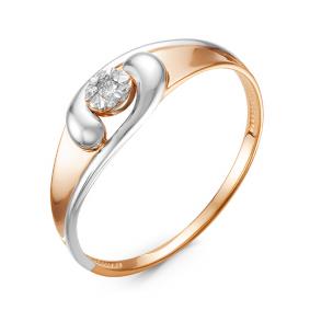 Золотое кольцо КЮЗ Del'ta DБР111109 с бриллиантом DБР111109 фото