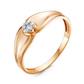 Золотое кольцо КЮЗ Del'ta DБР111110 с бриллиантом DБР111110 фото