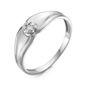 Кольцо из белого золота КЮЗ Del'ta DБР111110б с бриллиантом DБР111110б фото