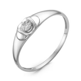 Кольцо из белого золота КЮЗ Del'ta DБР111112б с бриллиантом DБР111112б фото