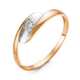 Золотое кольцо КЮЗ Del'ta DБР111113 с бриллиантом DБР111113 фото