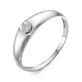 Кольцо из белого золота КЮЗ Del'ta DБР111114б с бриллиантом DБР111114б фото