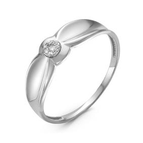 Кольцо из белого золота КЮЗ Del'ta DБР111116б с бриллиантом DБР111116б фото