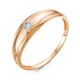 Золотое кольцо КЮЗ Del'ta DБР111118 с бриллиантом DБР111118 фото