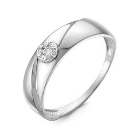 Кольцо из белого золота КЮЗ Del'ta DБР111128б с бриллиантом DБР111128б фото