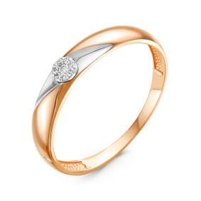 Золотое кольцо КЮЗ Del'ta DБР111131 с бриллиантом DБР111131 фото