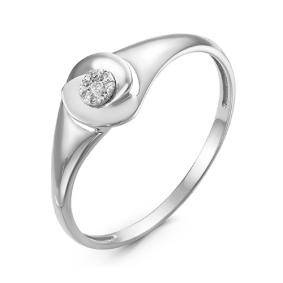 Кольцо из белого золота КЮЗ Del'ta DБР111132б с бриллиантом DБР111132б фото