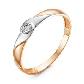 Золотое кольцо КЮЗ Del'ta DБР111133 с бриллиантом DБР111133 фото
