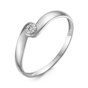 Кольцо из белого золота КЮЗ Del'ta DБР111134б с бриллиантом DБР111134б фото