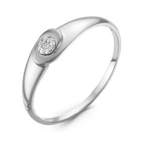 Кольцо из белого золота КЮЗ Del'ta DБР111135б с бриллиантом DБР111135б фото