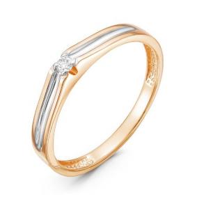 Золотое кольцо КЮЗ Del'ta DБР111142 с бриллиантом DБР111142 фото