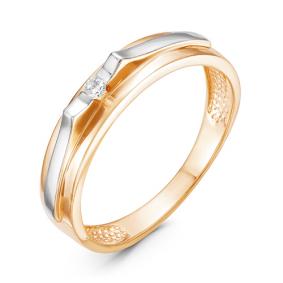 Золотое кольцо КЮЗ Del'ta DБР111146 с бриллиантом DБР111146 фото