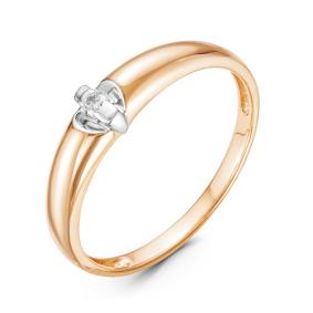 Золотое кольцо КЮЗ Del'ta DБР111148 с бриллиантом DБР111148 фото