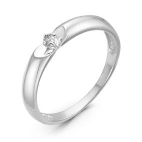 Кольцо из белого золота КЮЗ Del'ta DБР111150б с бриллиантом DБР111150б фото