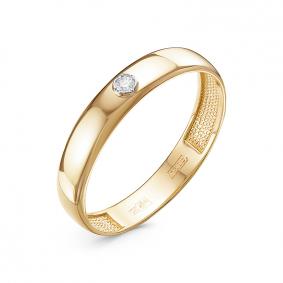 Золотое кольцо КЮЗ Del'ta DБР111160 с бриллиантом DБР111160 фото