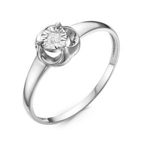 Кольцо из белого золота КЮЗ Del'ta DБР111168б с бриллиантом DБР111168б фото