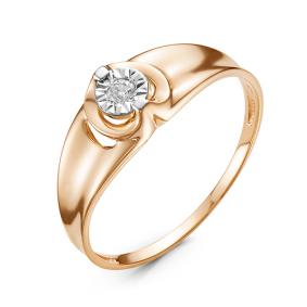 Золотое кольцо КЮЗ Del'ta DБР111169 с бриллиантом DБР111169 фото