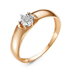 Золотое кольцо КЮЗ Del'ta DБР111171 с бриллиантом DБР111171 фото