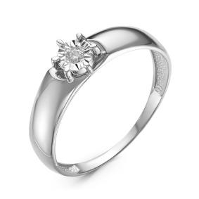 Кольцо из белого золота КЮЗ Del'ta DБР111171б с бриллиантом DБР111171б фото