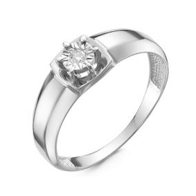 Кольцо из белого золота КЮЗ Del'ta DБР111176б с бриллиантом DБР111176б фото