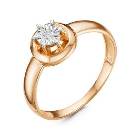 Золотое кольцо КЮЗ Del'ta DБР111177 с бриллиантом DБР111177 фото