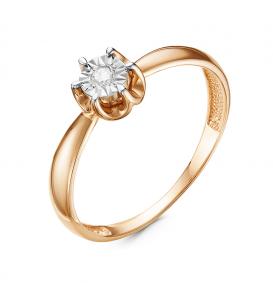 Золотое кольцо КЮЗ Del'ta DБР111181 с бриллиантом DБР111181 фото