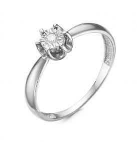 Кольцо из белого золота КЮЗ Del'ta DБР111181б с бриллиантом DБР111181б фото